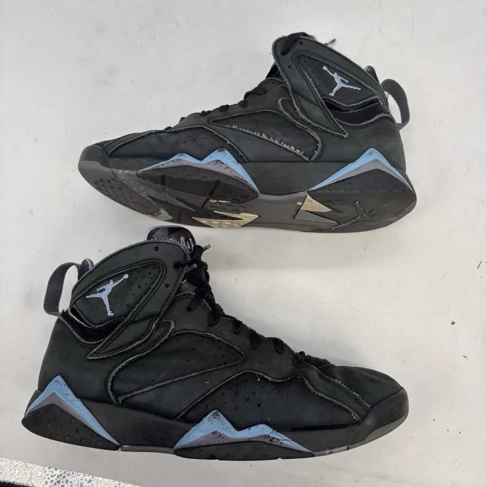 Nike Air Jordan 7 Retro Chambray Shoes Mens 8.5 Casual Black CU9307-004